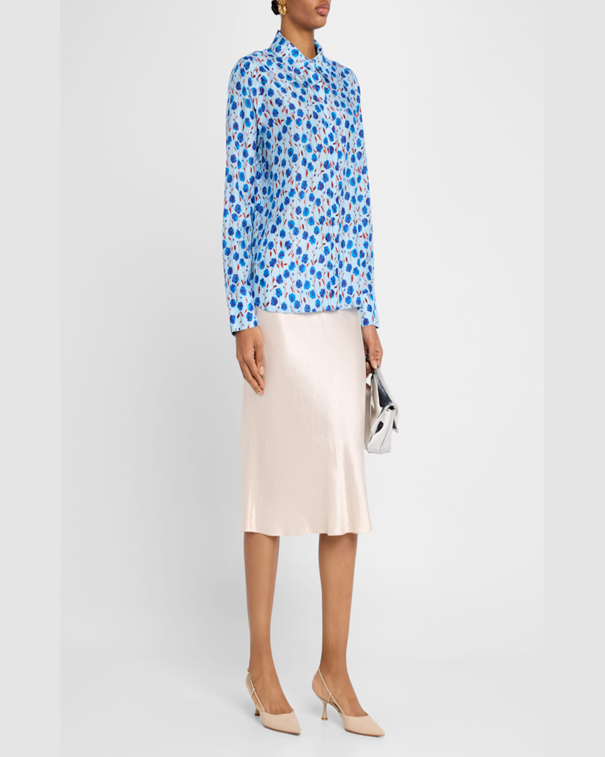 Essentiel Antwerp Hensley Fitted Shirt In Denim Blue