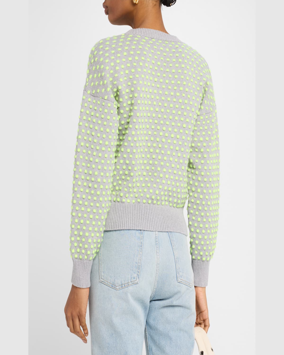 Essentiel Antwerp Henjoy Jacquard Cardigan In Nimbus Cloud