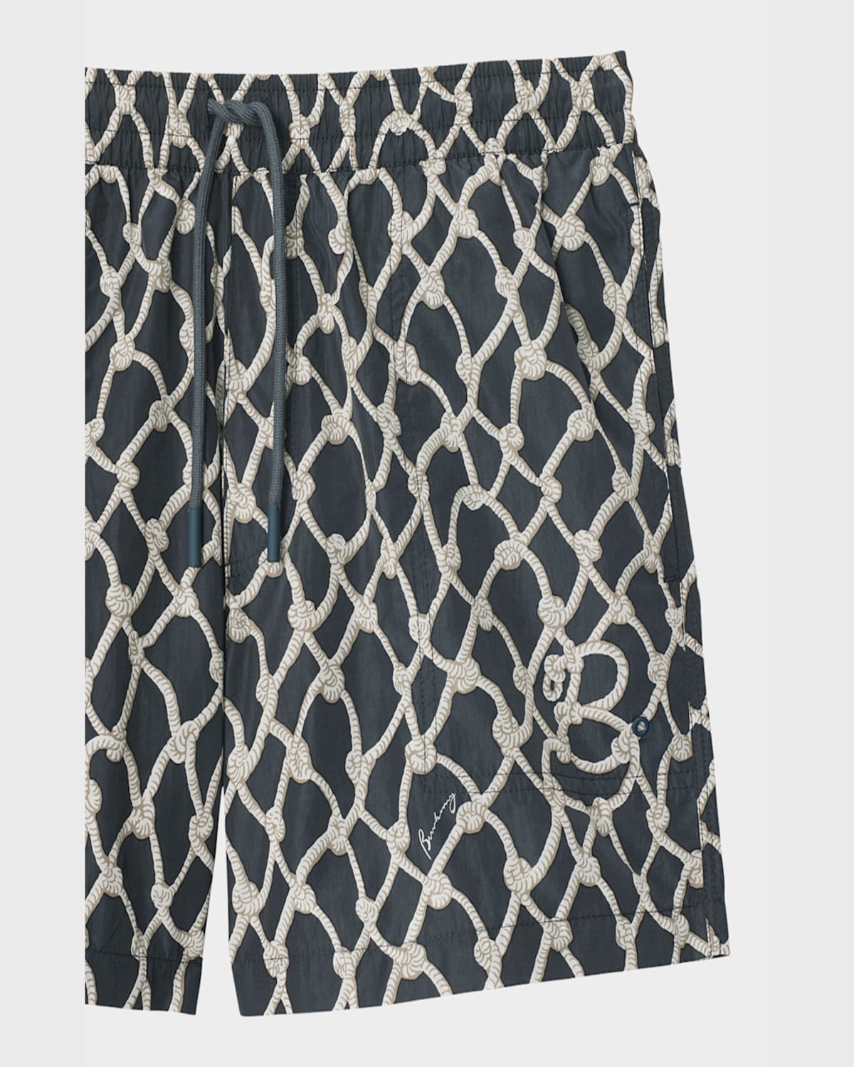 Burberry Nautical Knot-print Swim Shorts In Magnet Ip Pattern