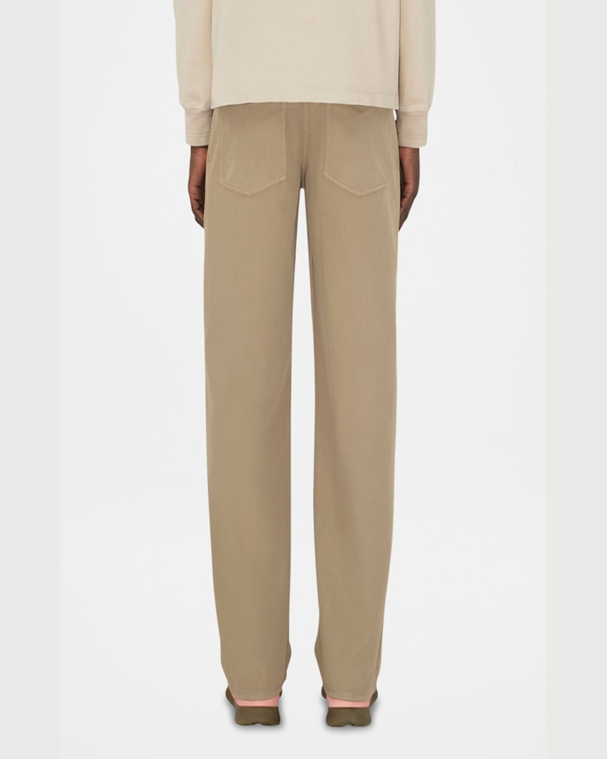 Burberry Men's Washed Twill Trousers In Quill