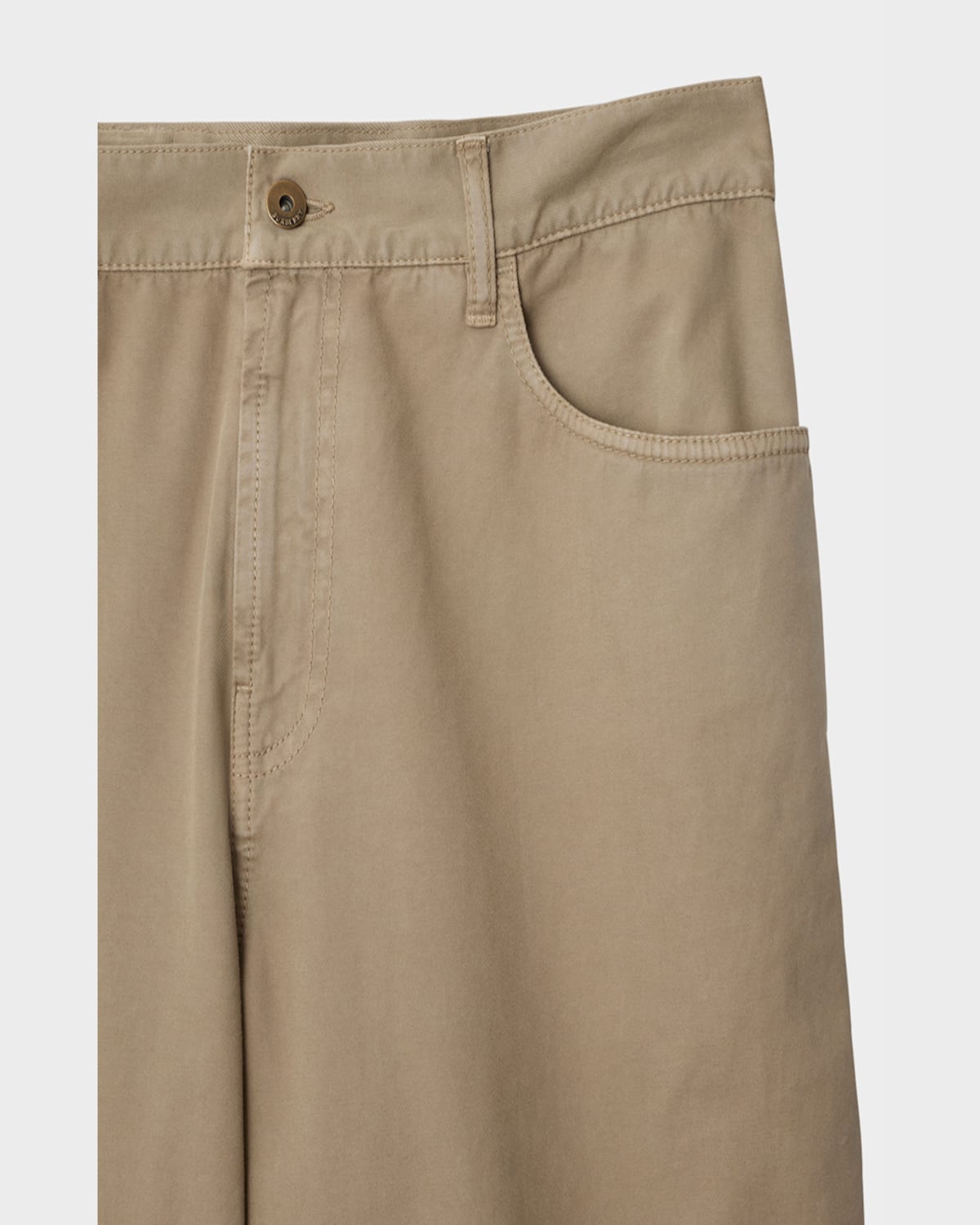 Burberry Men's Washed Twill Trousers In Quill
