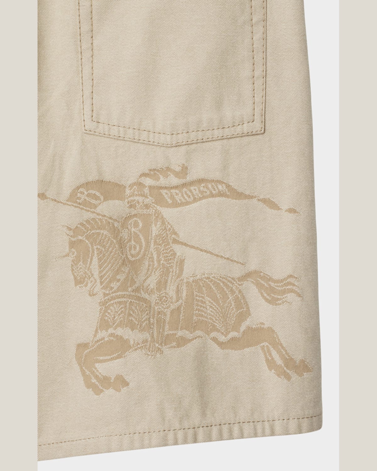Burberry Men's Ekd Denim Shorts In Neutral