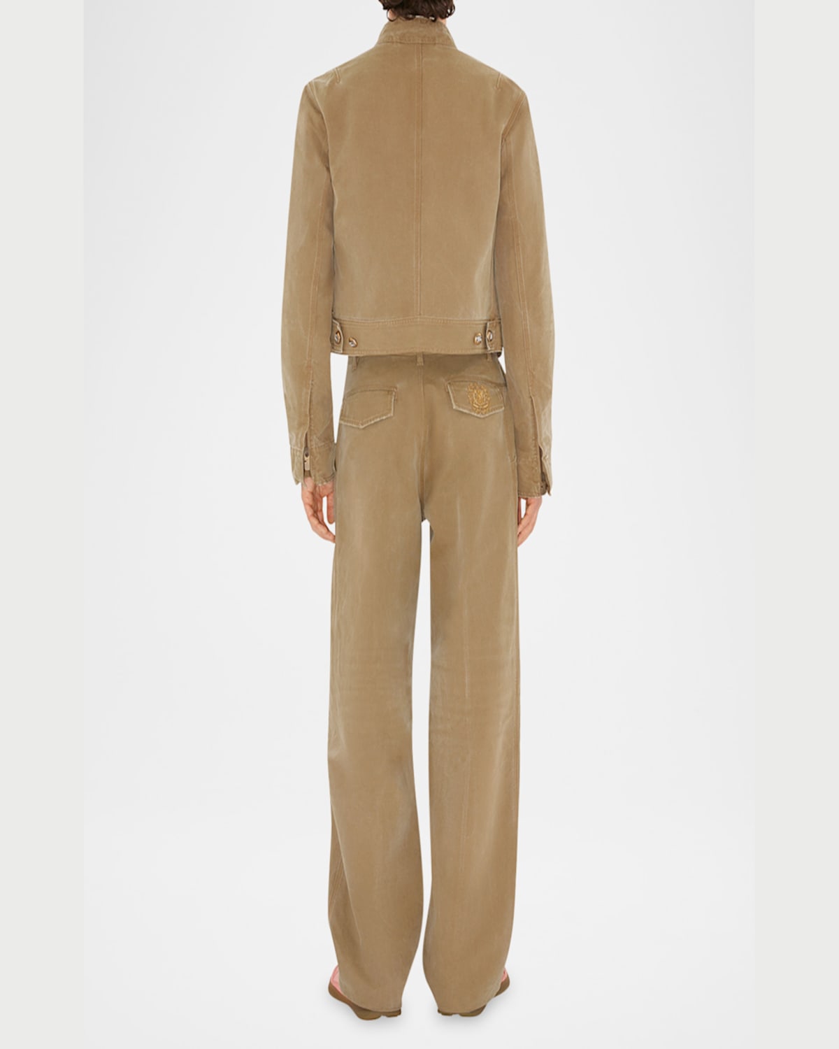 Burberry B Crest Cotton Jacket In Walrus