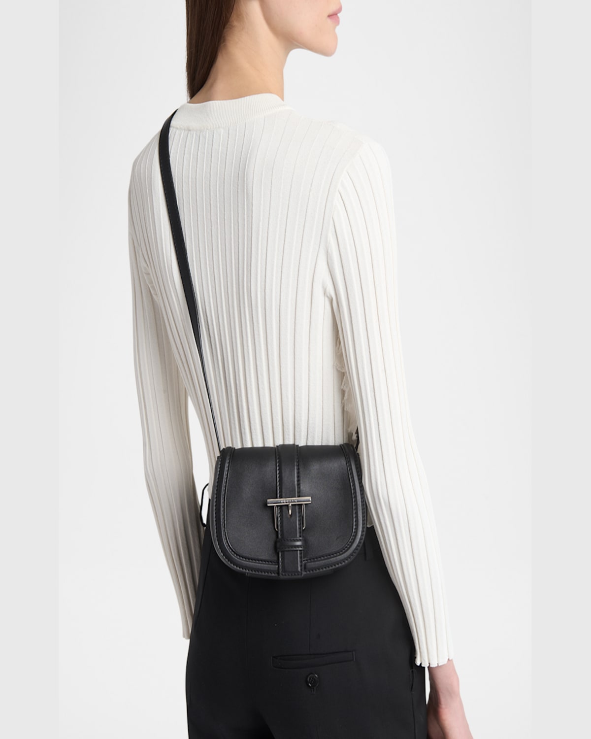 Alexander Mcqueen Alexander Mc Queen Satchel Black Leather Shoulder Bag In Black Silver