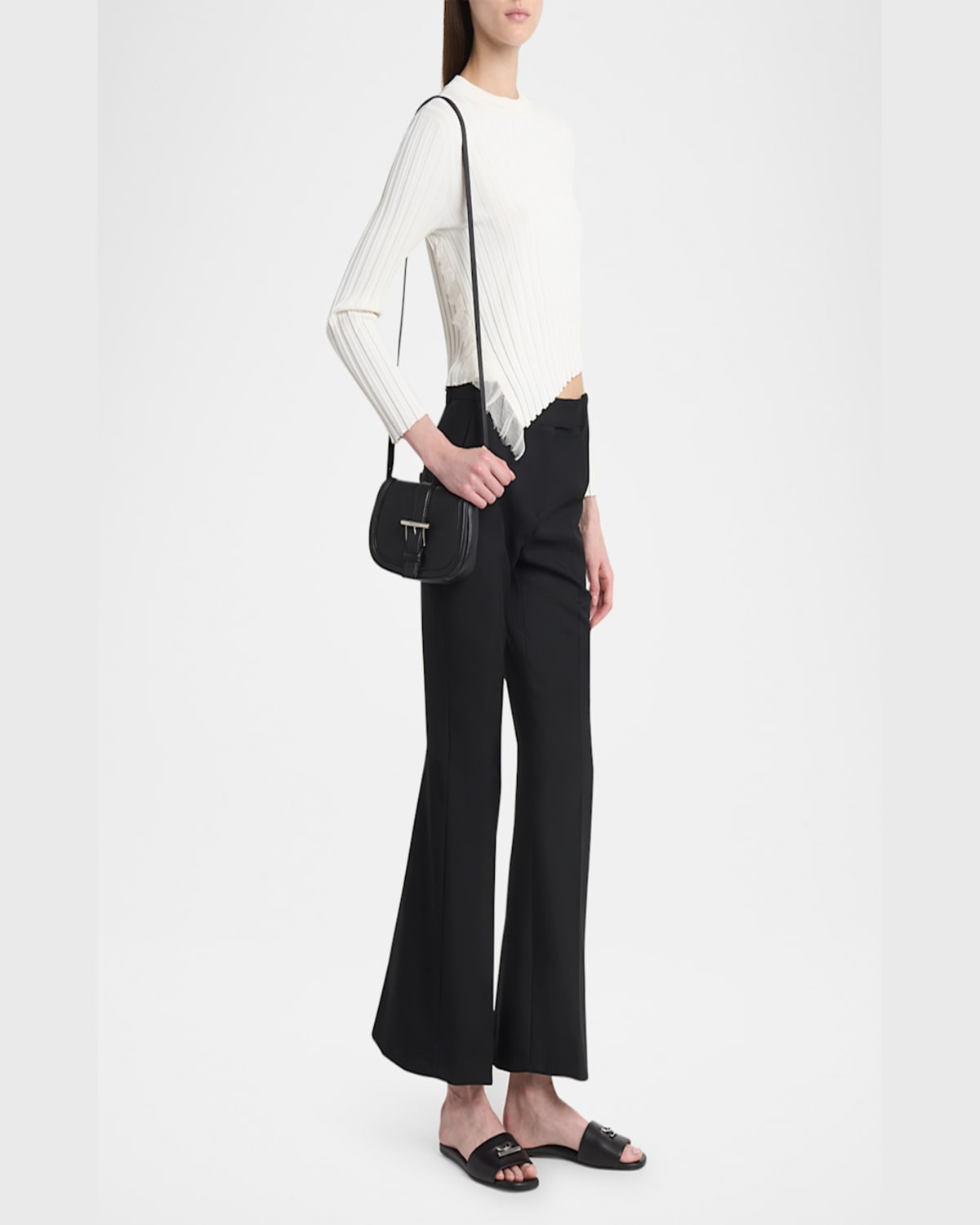 Alexander Mcqueen Alexander Mc Queen Satchel Black Leather Shoulder Bag In Black Silver