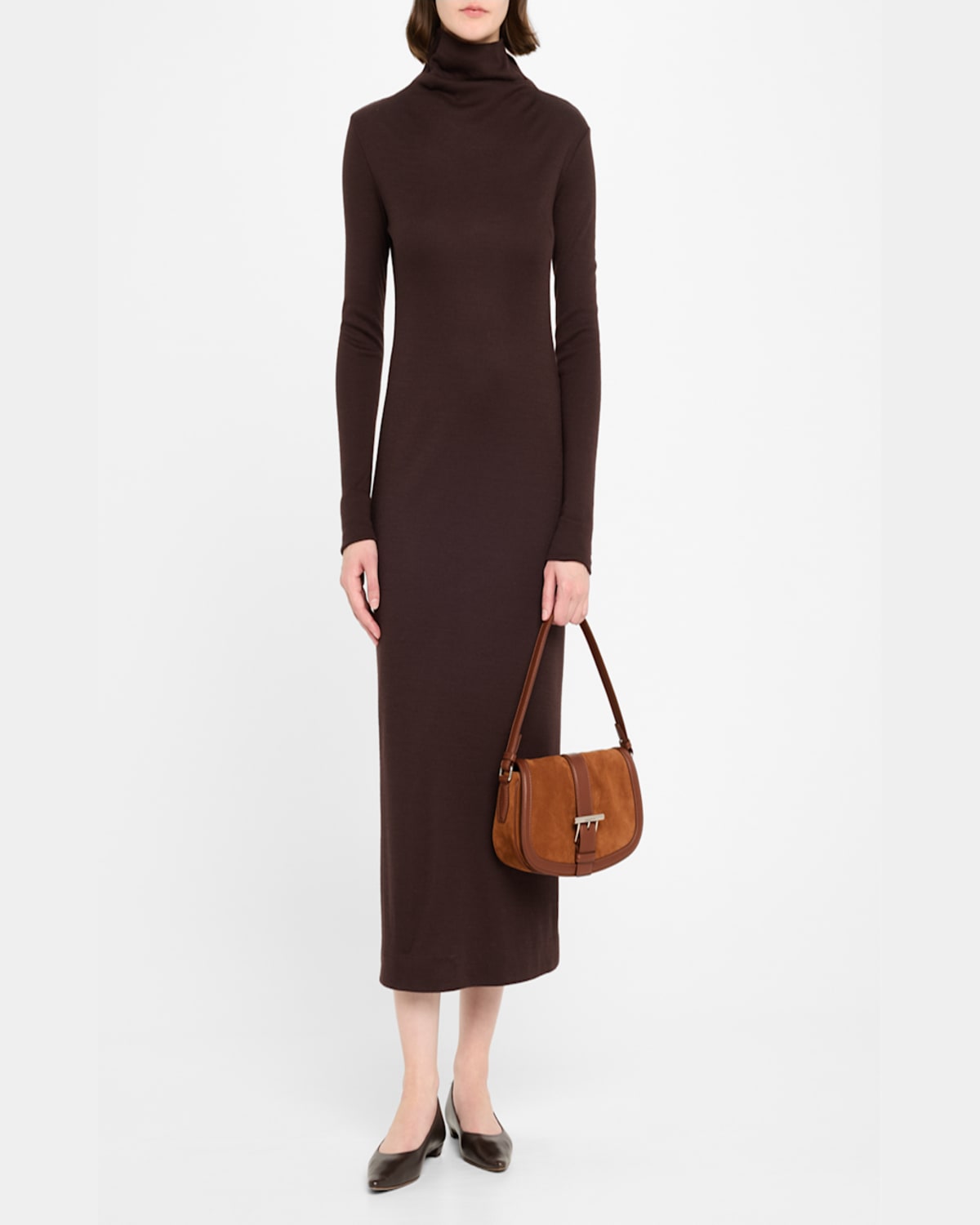 Alexander Mcqueen Satchel Brown Crossbody Bag With T-buckle And Embossed Logo In Suede Woman In Dark Brown Silver