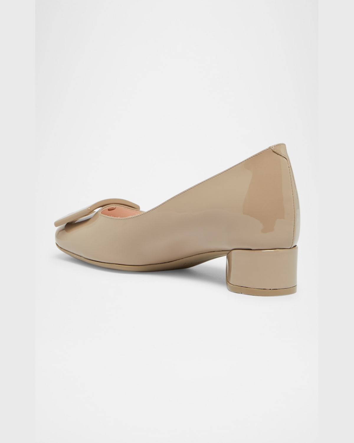 Roger Vivier Roundy Patent Buckle Ballerina Pumps In Brown