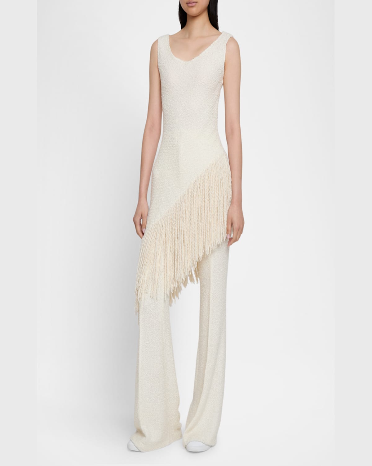 Gabriela Hearst Ursin Fringe Top In Ivory
