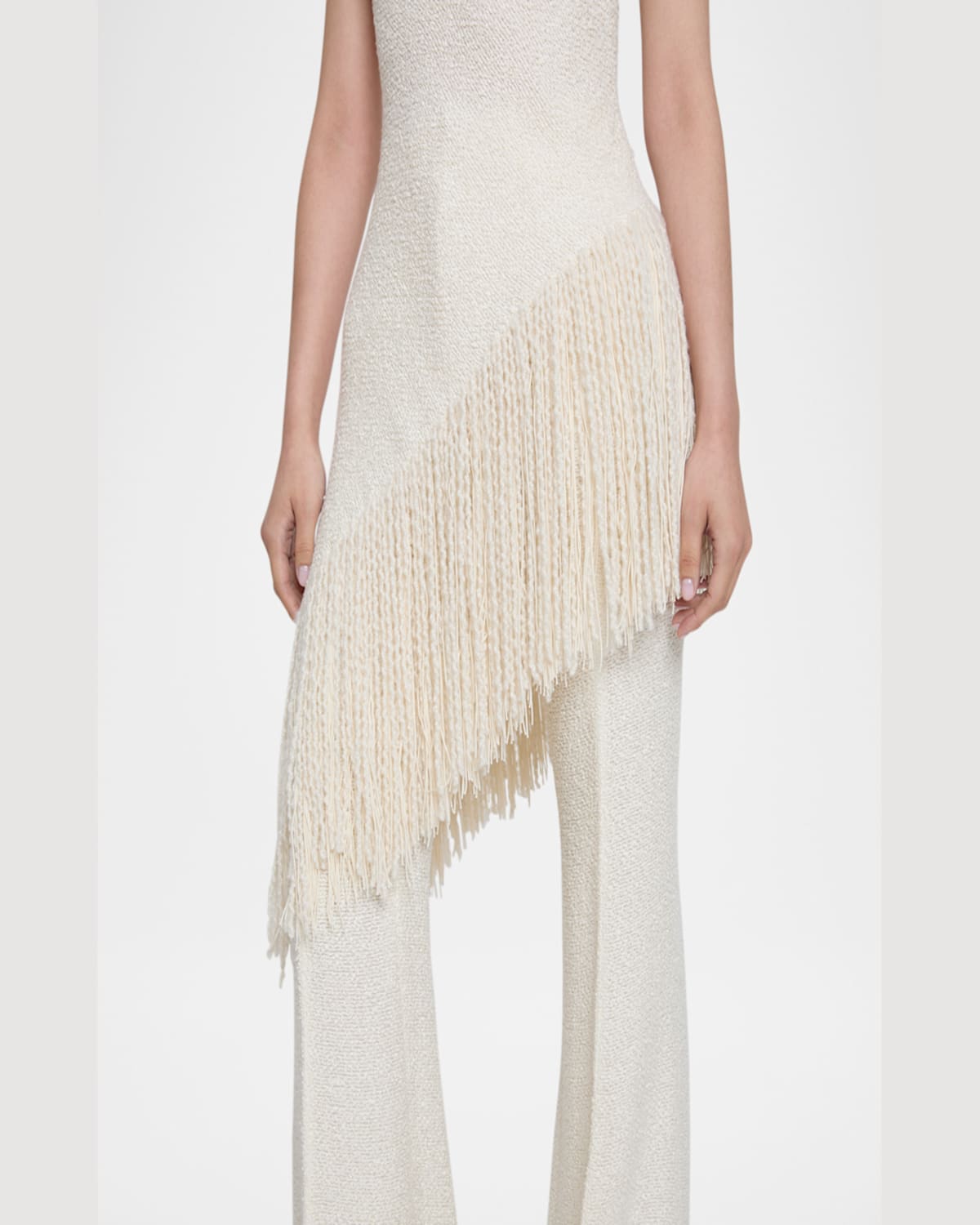Gabriela Hearst Ursin Fringe Top In Ivory
