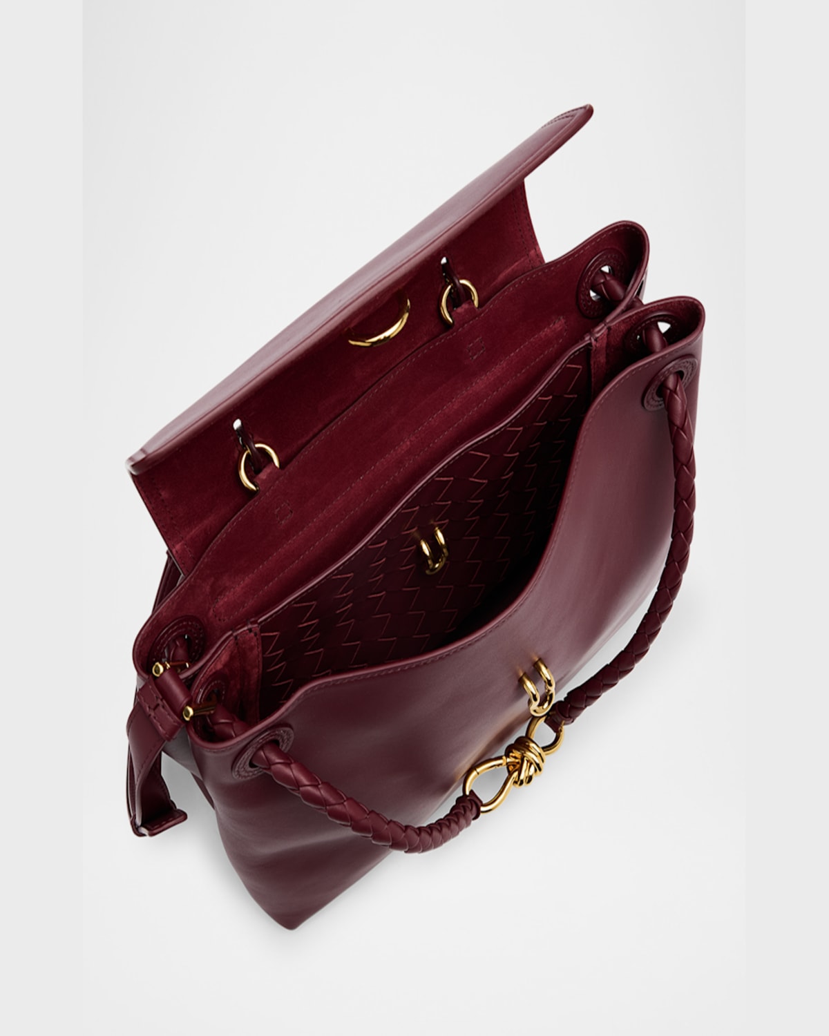 Bottega Veneta Womens Barolo-m Brass Ciao Ciao Medium Leather Top-handle Bag In Barolo
