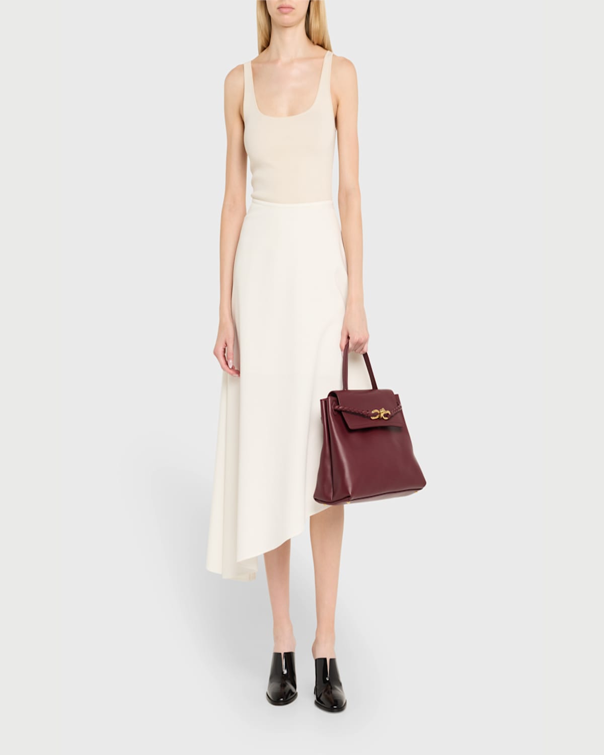 Bottega Veneta Womens Barolo-m Brass Ciao Ciao Medium Leather Top-handle Bag In Barolo