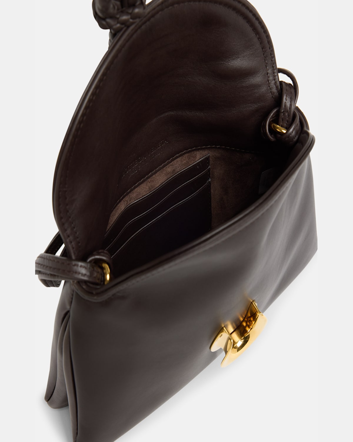 Bottega Veneta Small Liberta Leather Shoulder Bag In Fondant