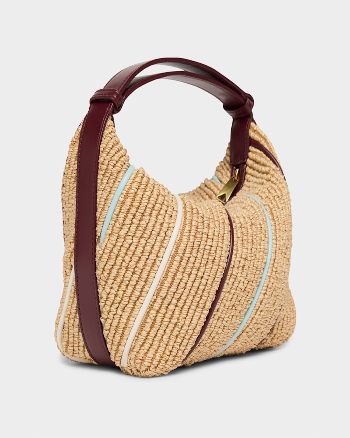 Bottega Veneta Wallace Mini Striped Shoulder Bag In Natural Multi