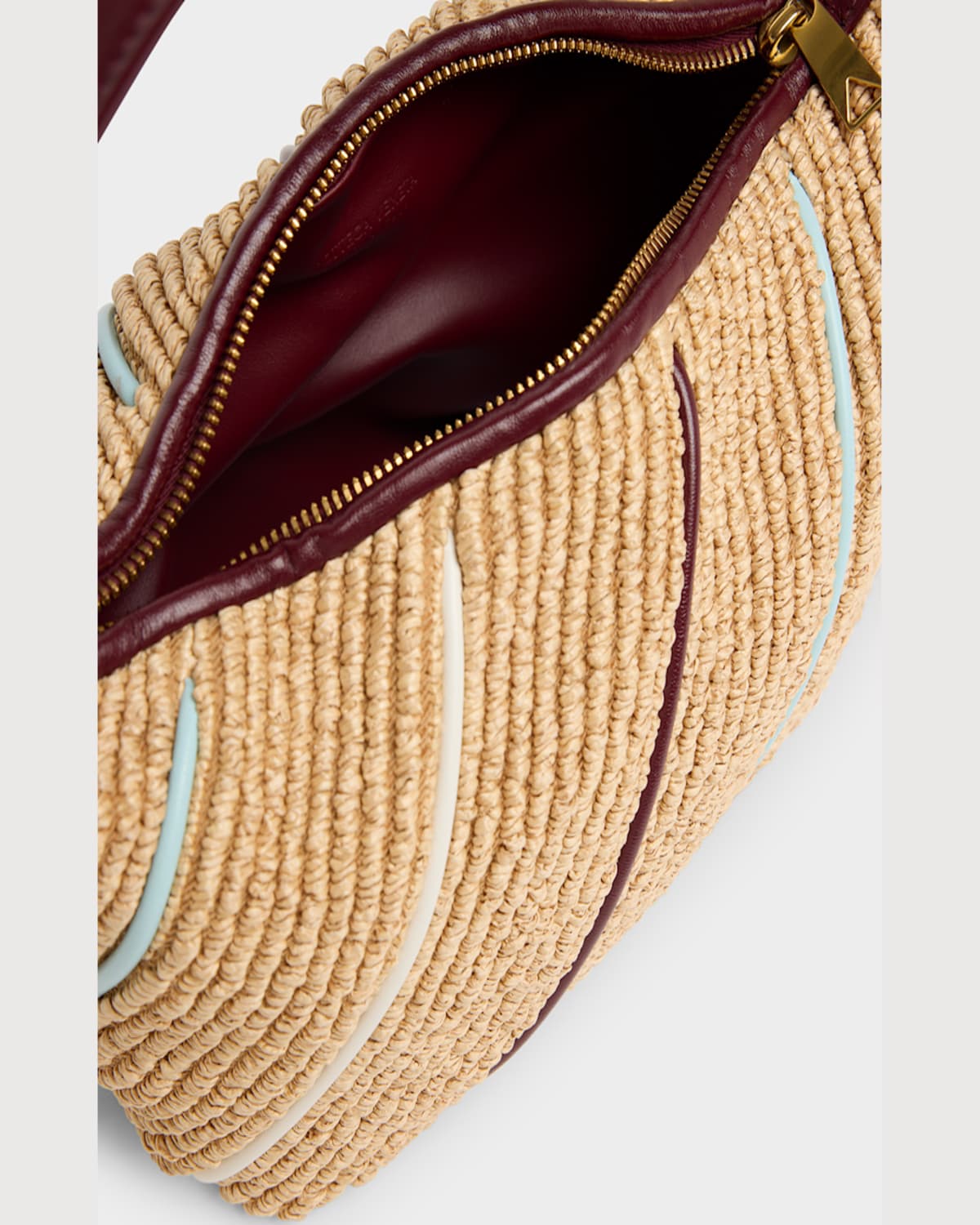Bottega Veneta Wallace Mini Striped Shoulder Bag In Natural Multi