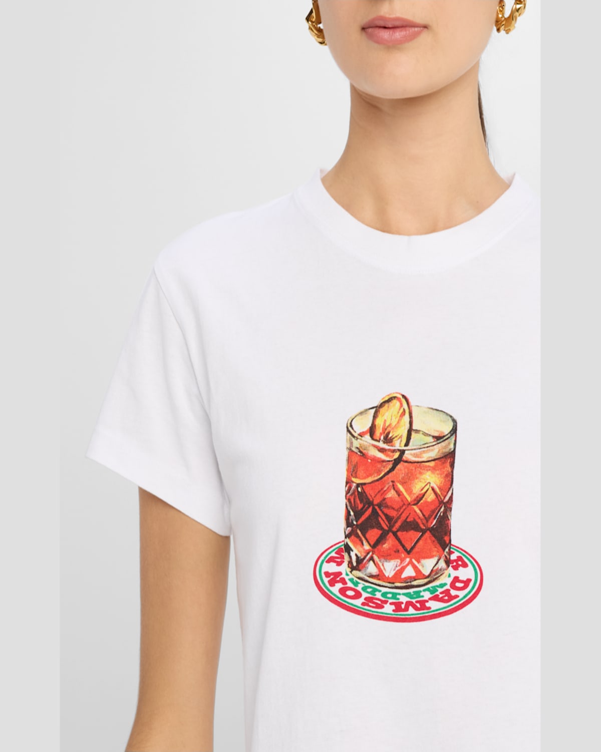DAMSON MADDER NEGRONI SHRUNKEN CREWNECK TEE 