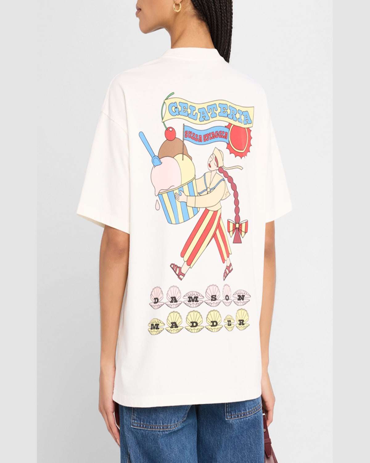 DAMSON MADDER GELATI GIRL CREWNECK BOYFRIEND TEE 