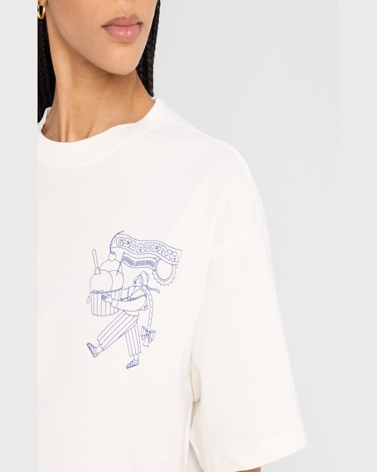 DAMSON MADDER GELATI GIRL CREWNECK BOYFRIEND TEE 