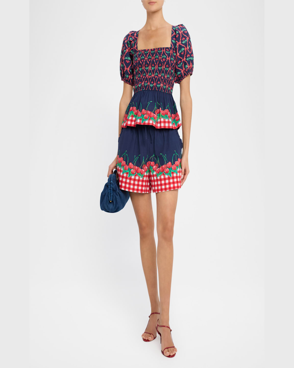 DAMSON MADDER CHERRY PIE DRAWSTRING SHORTS 