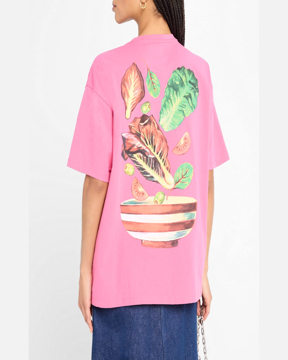 Shop Damson Madder Salad Crewneck Boyfriend Tee In Pink