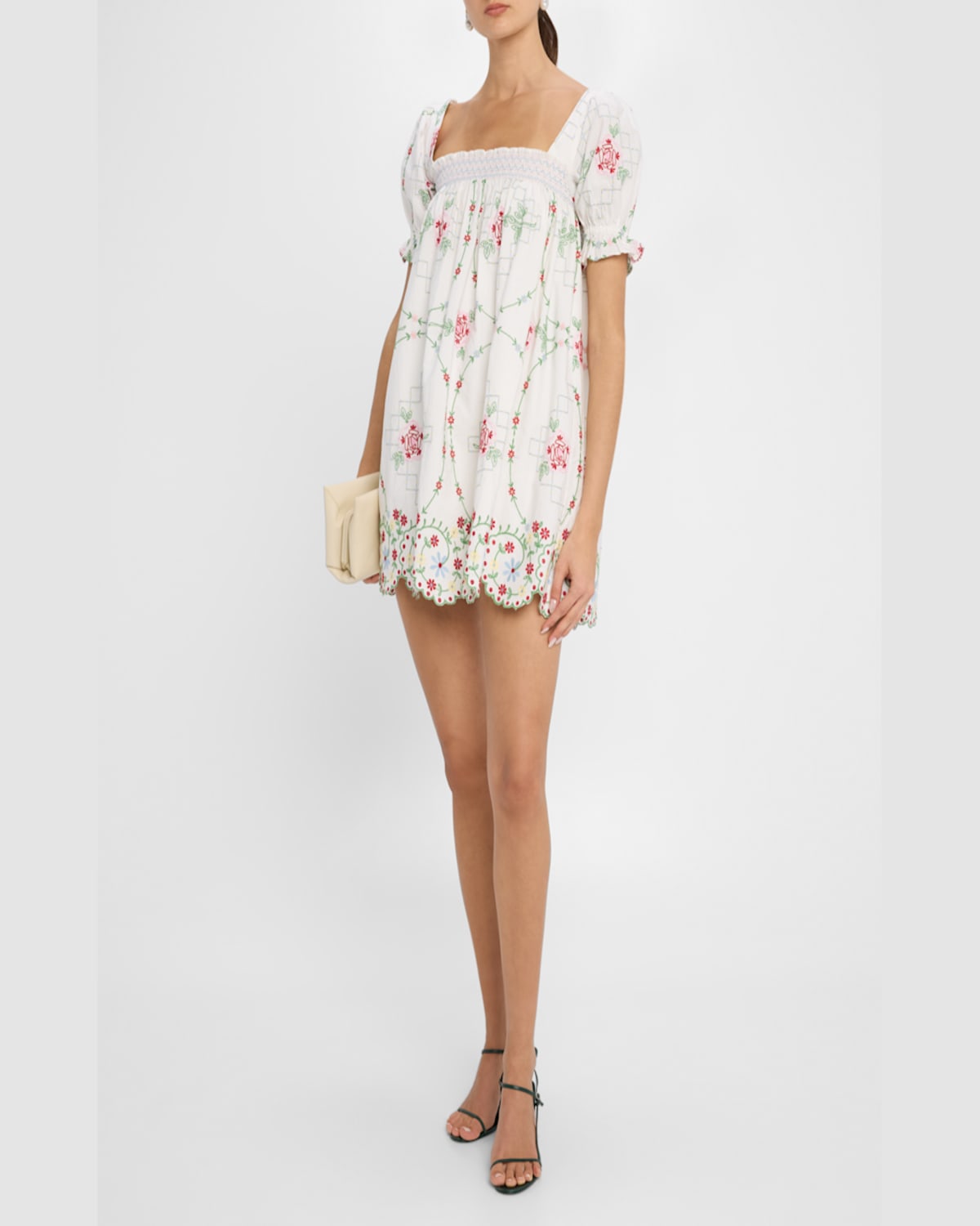DAMSON MADDER LULU ROSE EMBROIDERED MINI DRESS 