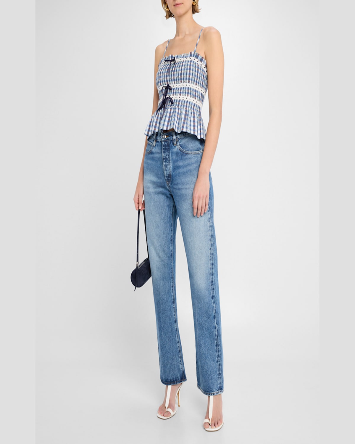 DAMSON MADDER KATYA GINGHAM CAMI TOP 