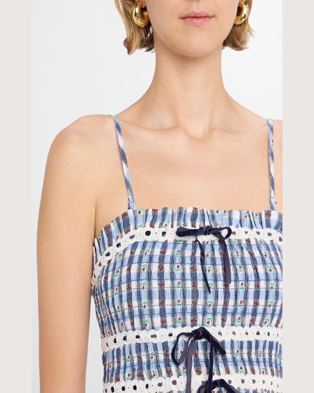 DAMSON MADDER KATYA GINGHAM CAMI TOP 