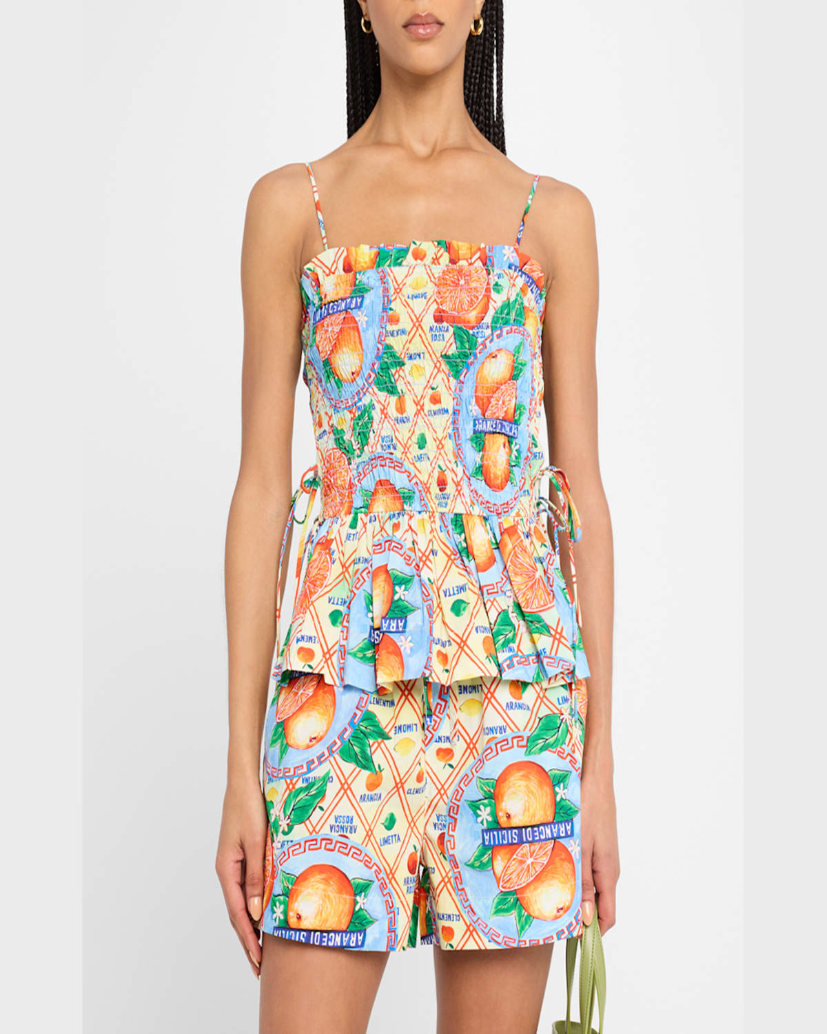 DAMSON MADDER MARINA ORANGE WRAPPERS CAMI 