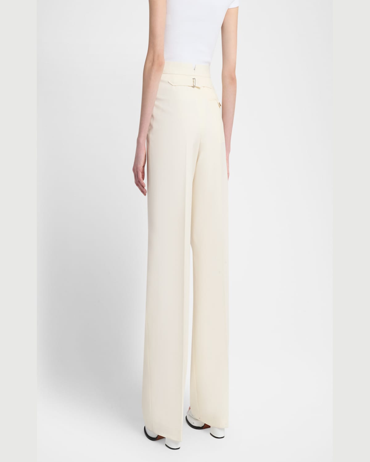 Alexander Mcqueen Loose Straight-leg Trousers In White
