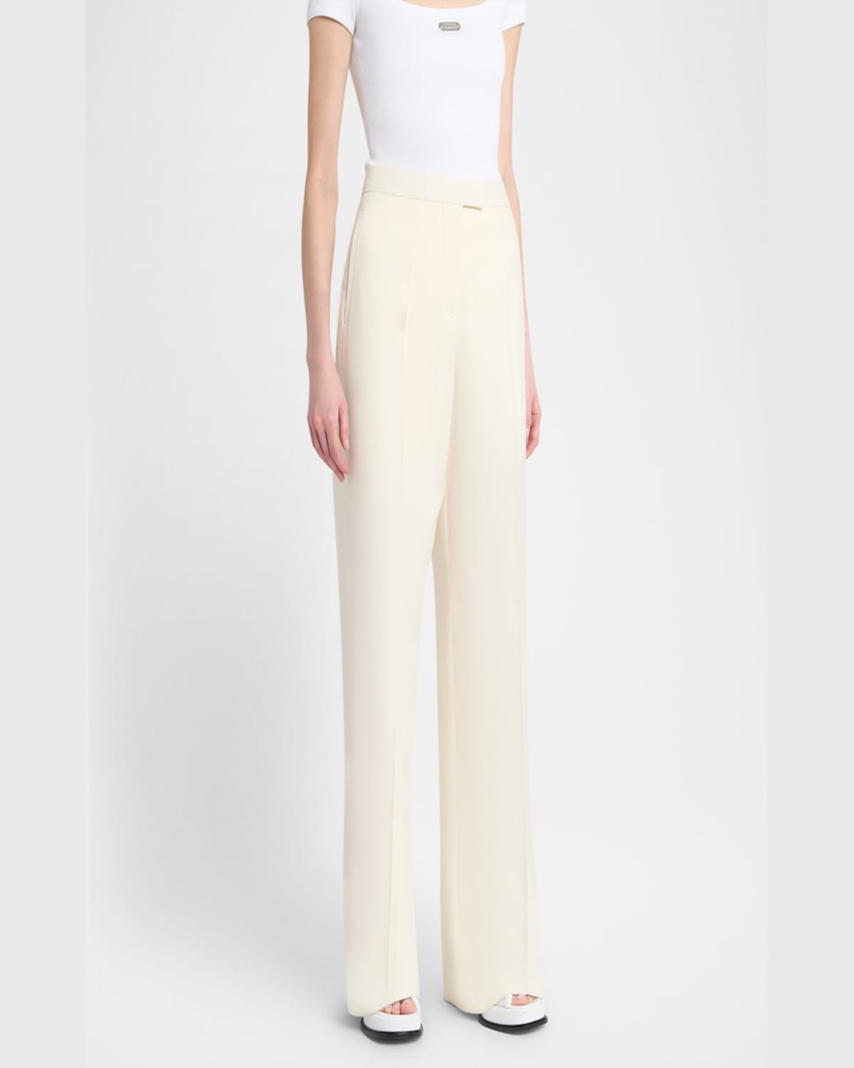 Alexander Mcqueen Loose Straight-leg Trousers In White