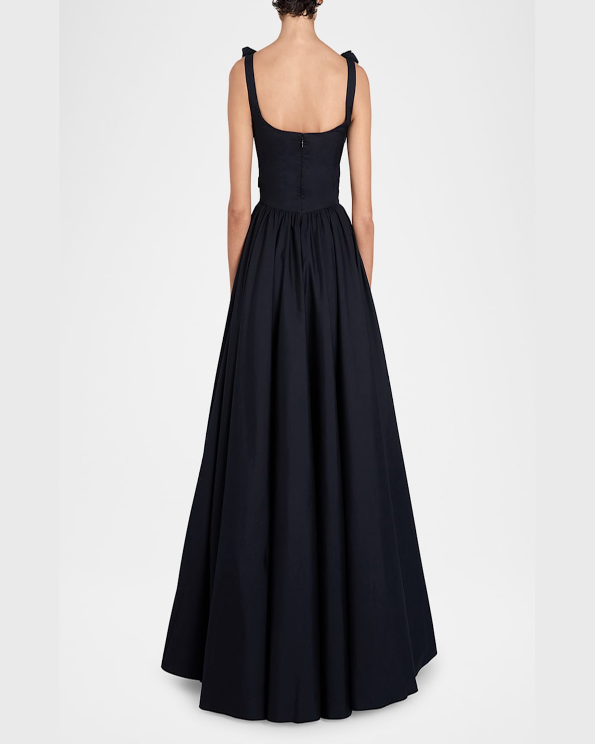 Giambattista Valli Rosette-detailed Cotton Poplin Maxi Dress In Black
