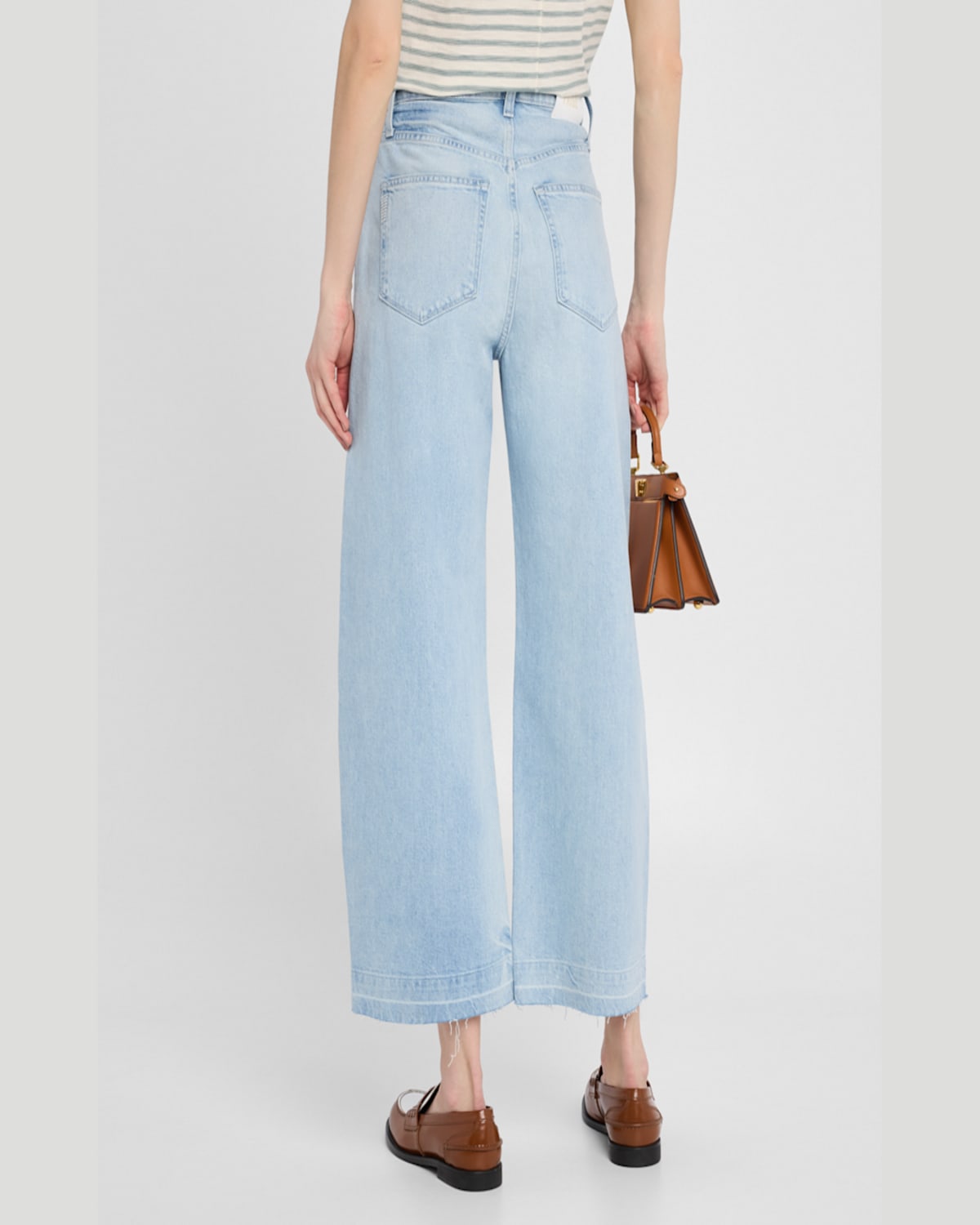 Paige Arellia Ankle Jeans With Wide Undone Hem In Fernanda With Wide Undone Hem