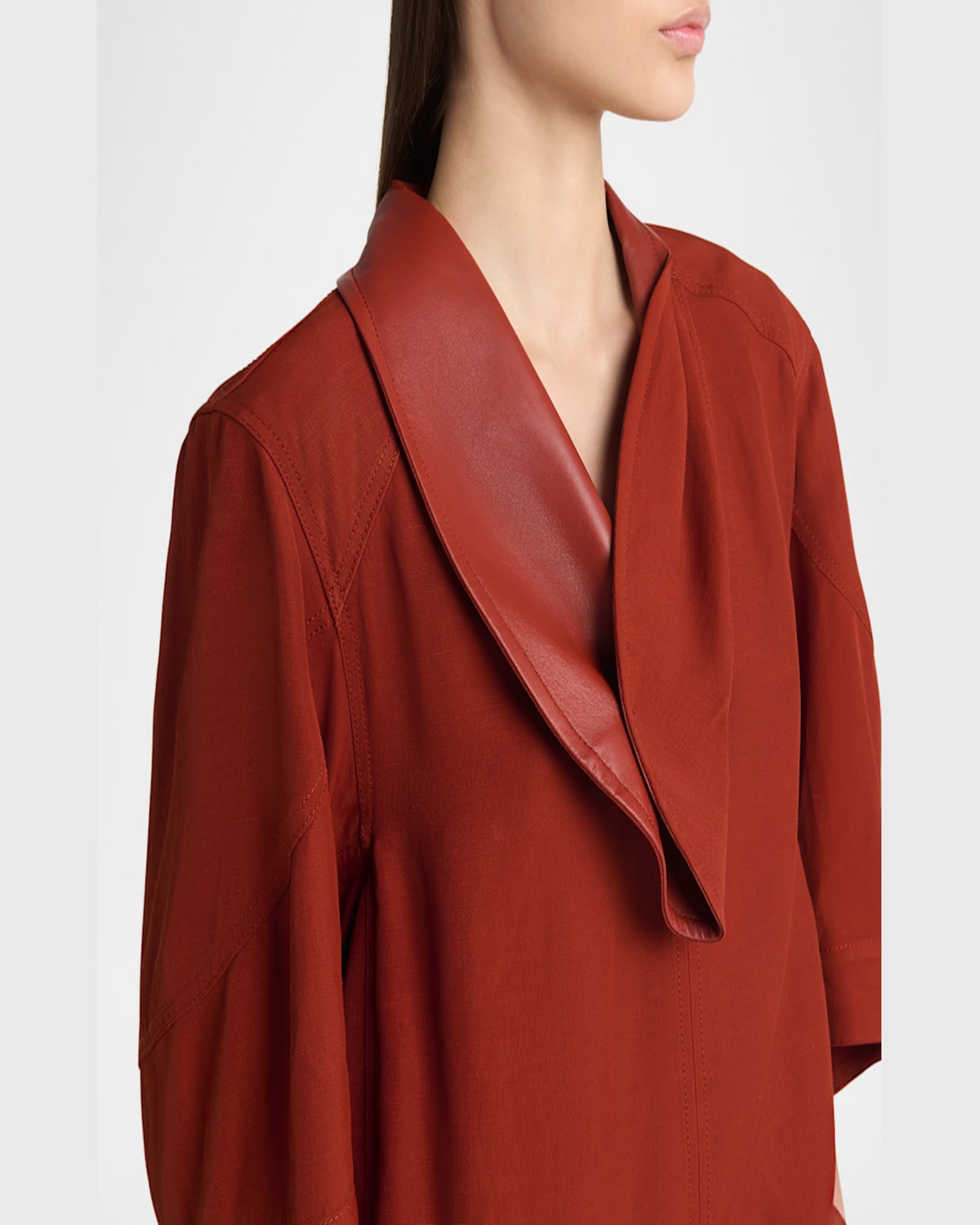 Bottega Veneta Tiziano Red Viscose Blend Blouse In Pompie