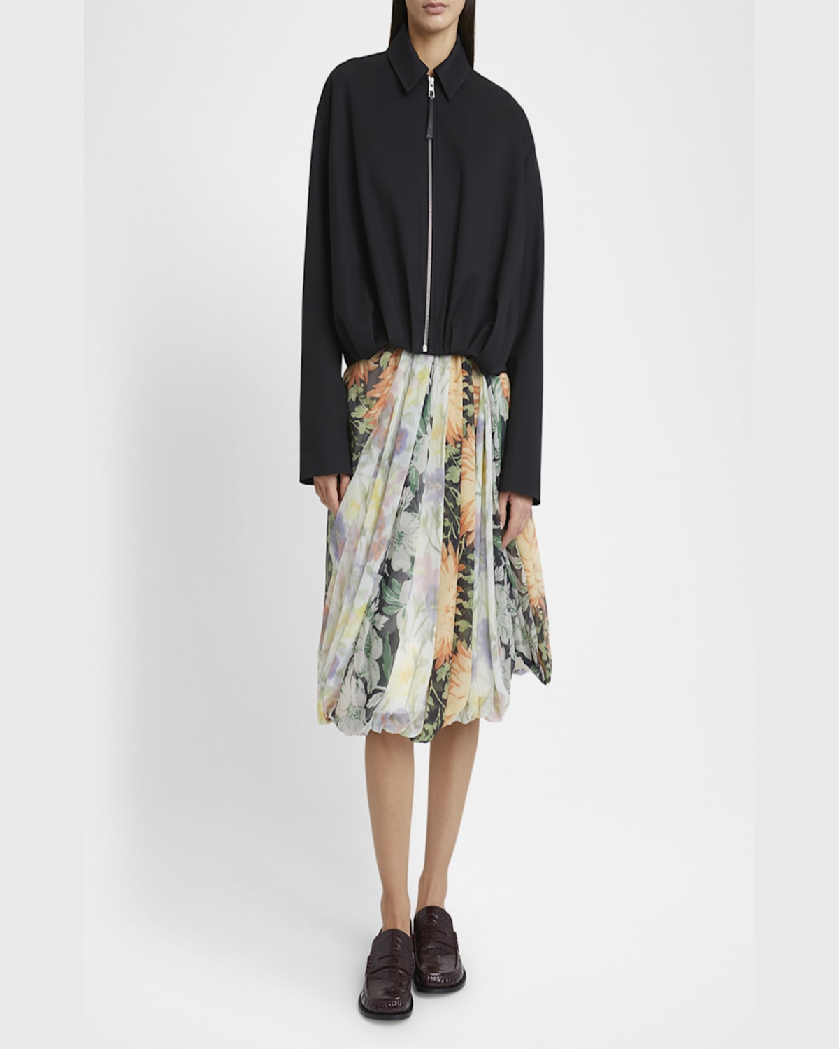 LOEWE GATHERED ZIP-UP JACKET 