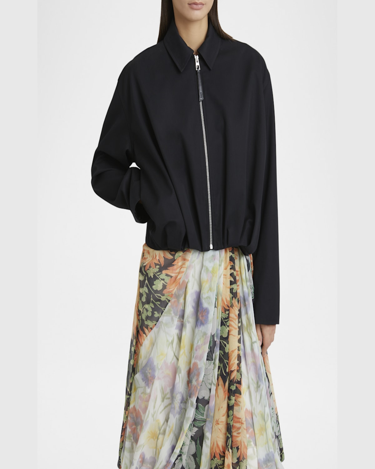 LOEWE GATHERED ZIP-UP JACKET 