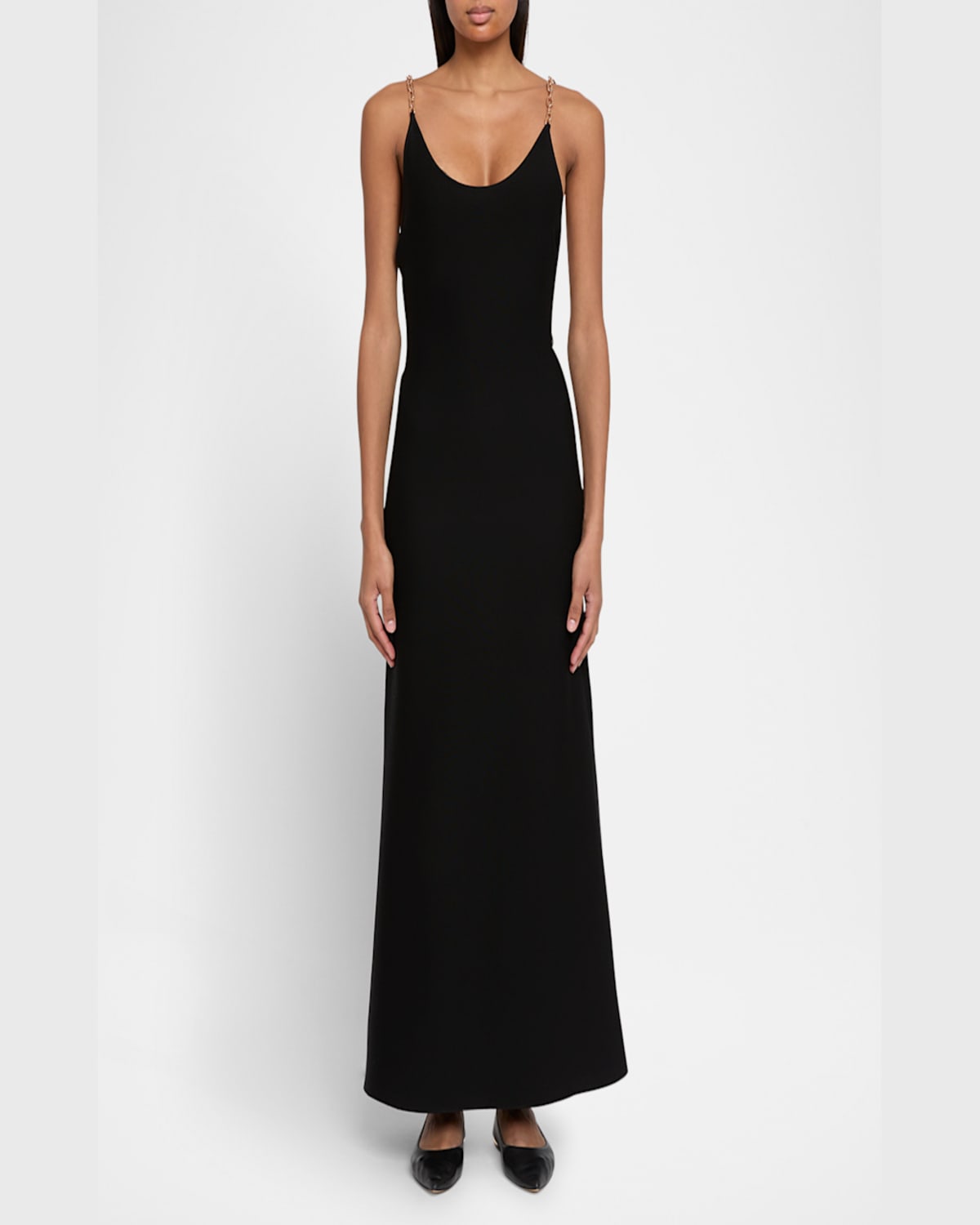 Shop Gabriela Hearst Adeona Long Chain-strap Dress