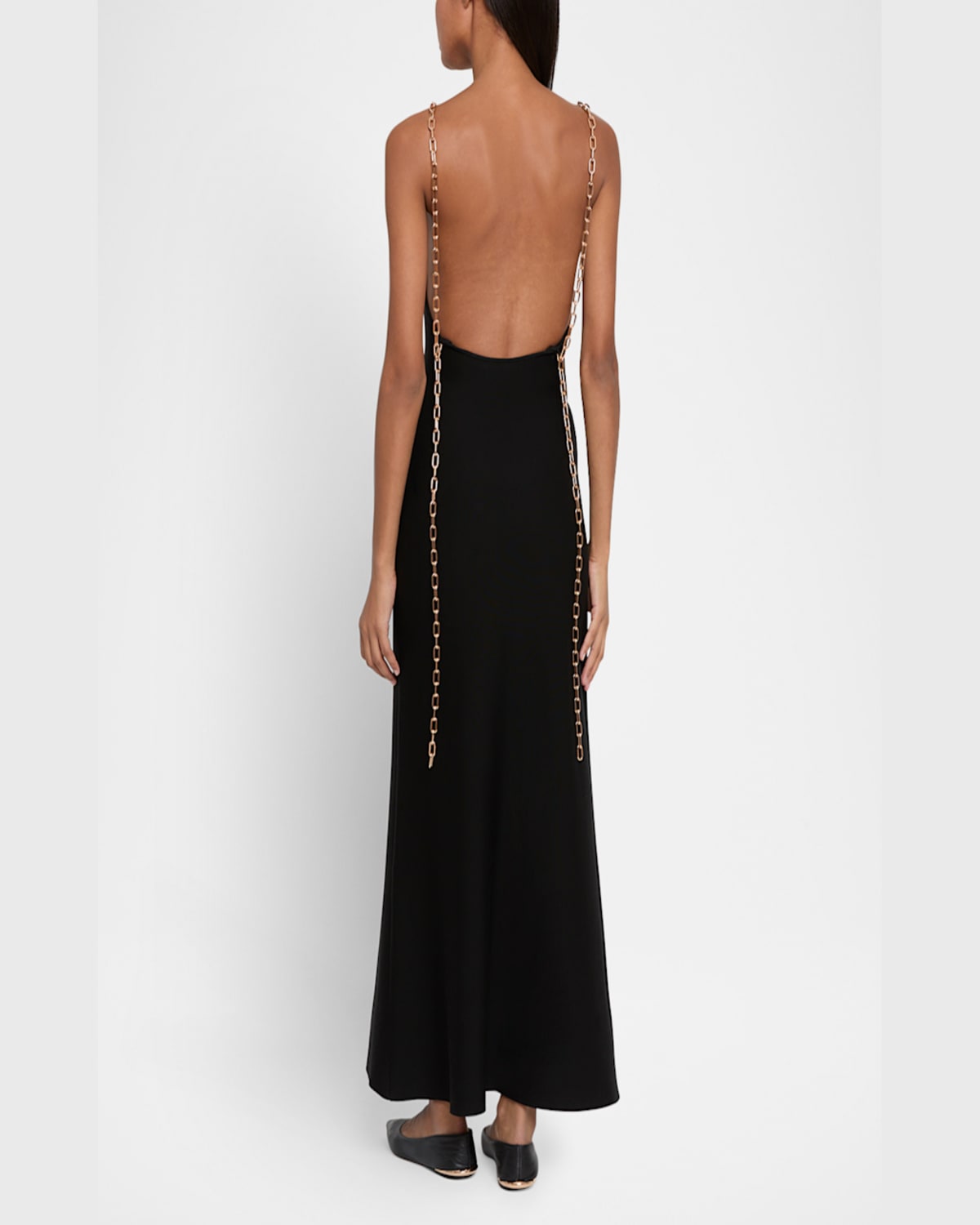 Shop Gabriela Hearst Adeona Long Chain-strap Dress