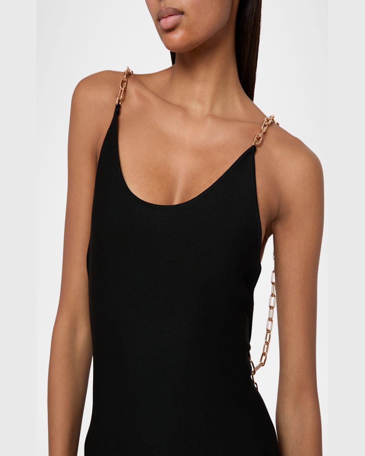 Shop Gabriela Hearst Adeona Long Chain-strap Dress