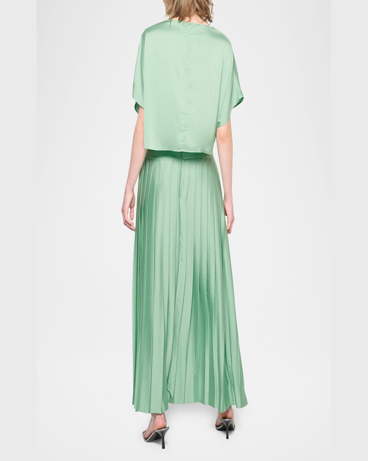 As By Df Matcha Pleated Skirt In Matcha