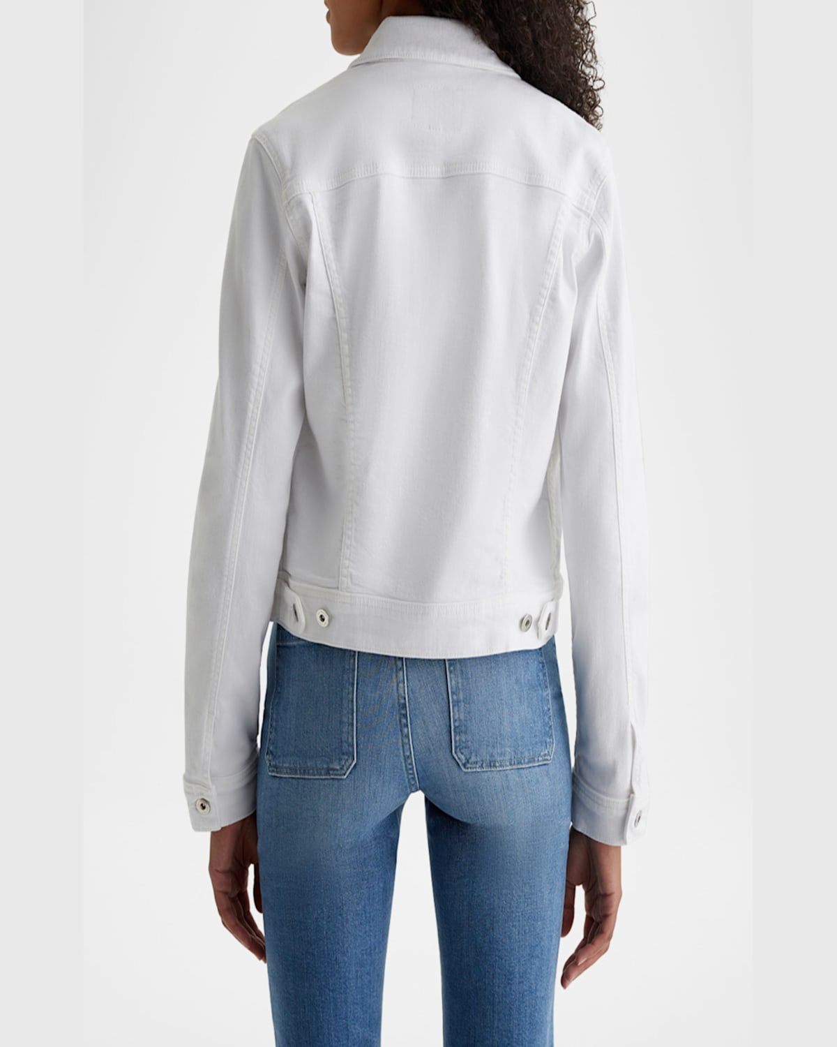 Ag Robyn Buttoned Denim Jacket In White