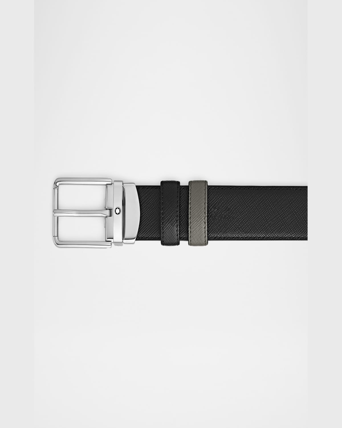 Montblanc Men's Reversible Saffiano Leather Belt In Black