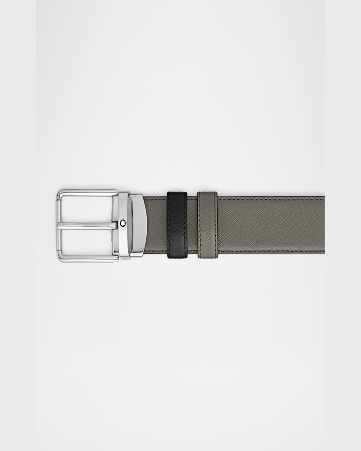 Montblanc Men's Reversible Saffiano Leather Belt In Black