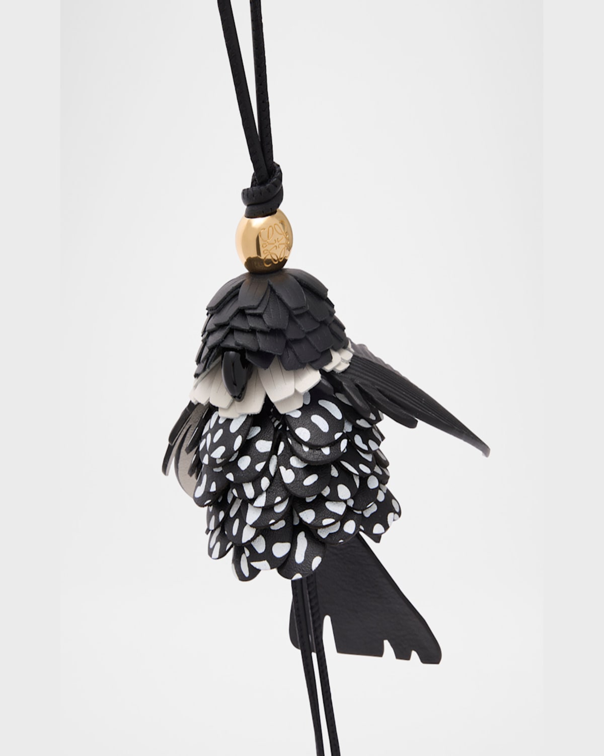 Loewe Parrot Charm In Black Soft White