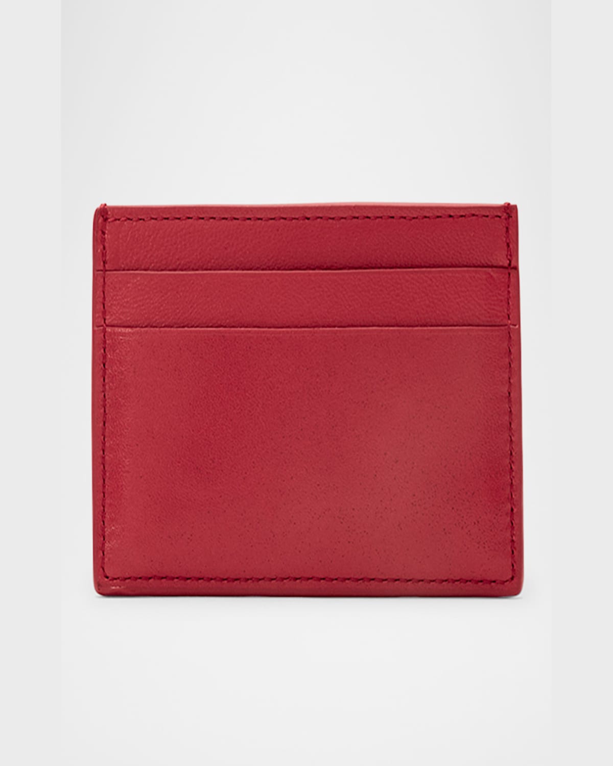 Loewe Anagrame Puffer Card Holder In Leather In Burnt Red
