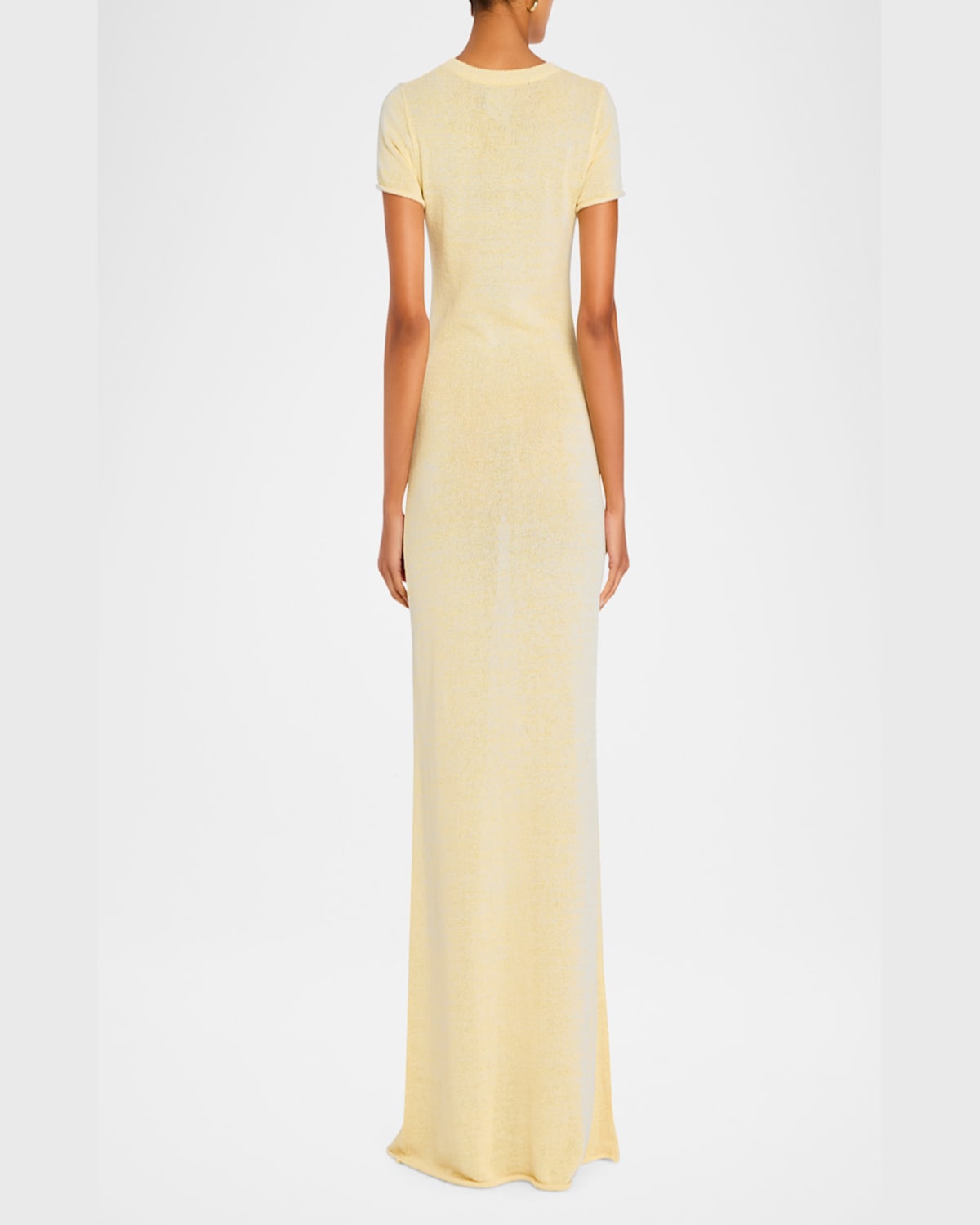 Ser.o.ya Airess Knit Maxi Dress In Pastel Yellow