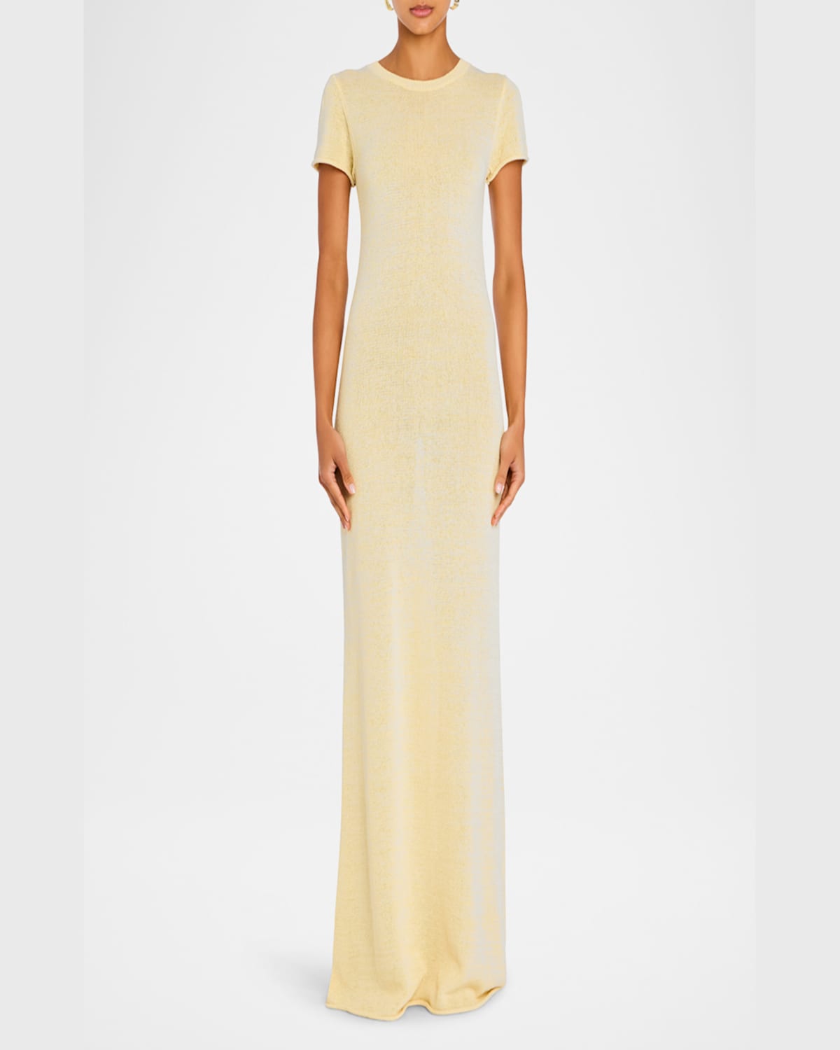 Ser.o.ya Airess Knit Maxi Dress In Pastel Yellow
