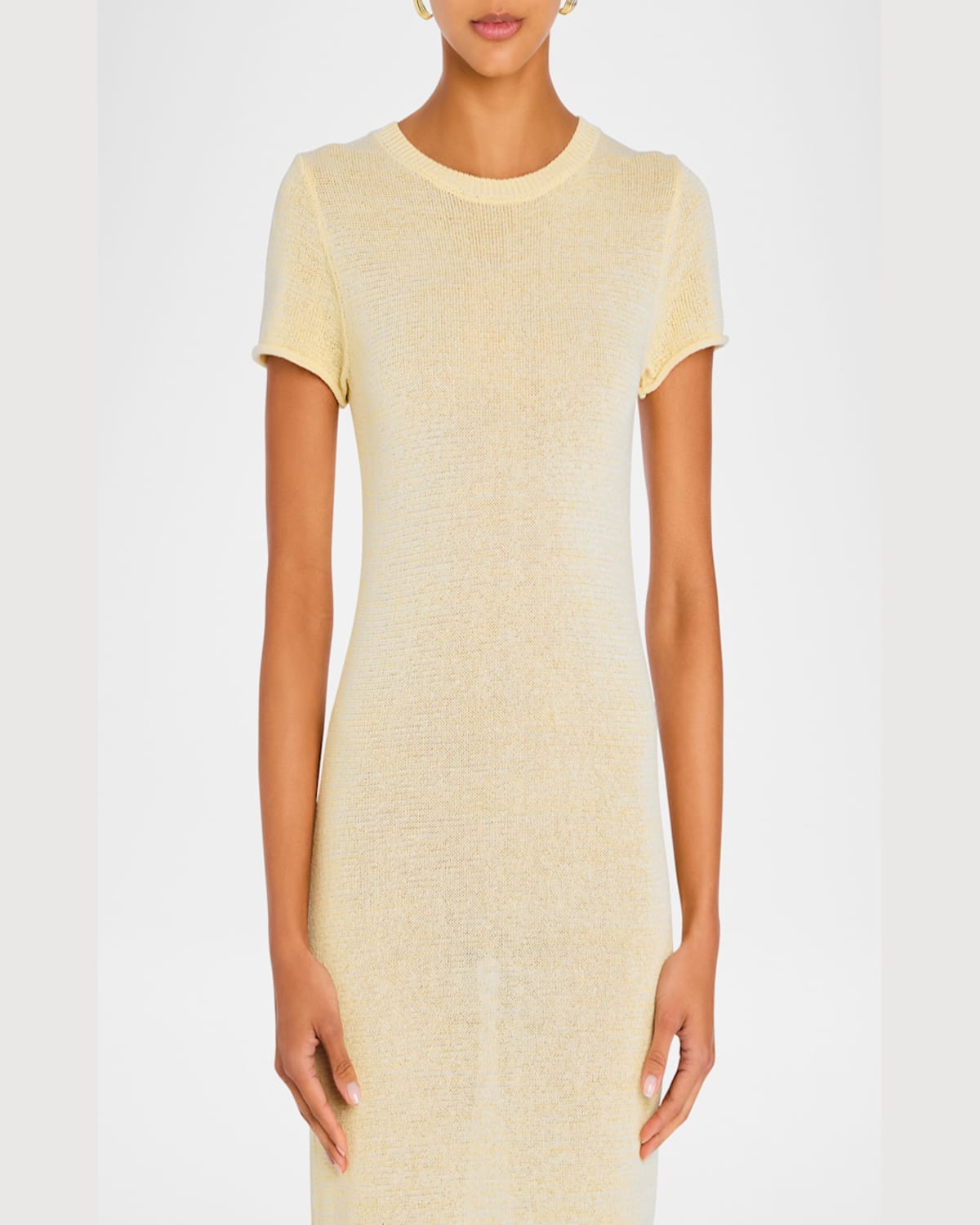 Ser.o.ya Airess Knit Maxi Dress In Pastel Yellow