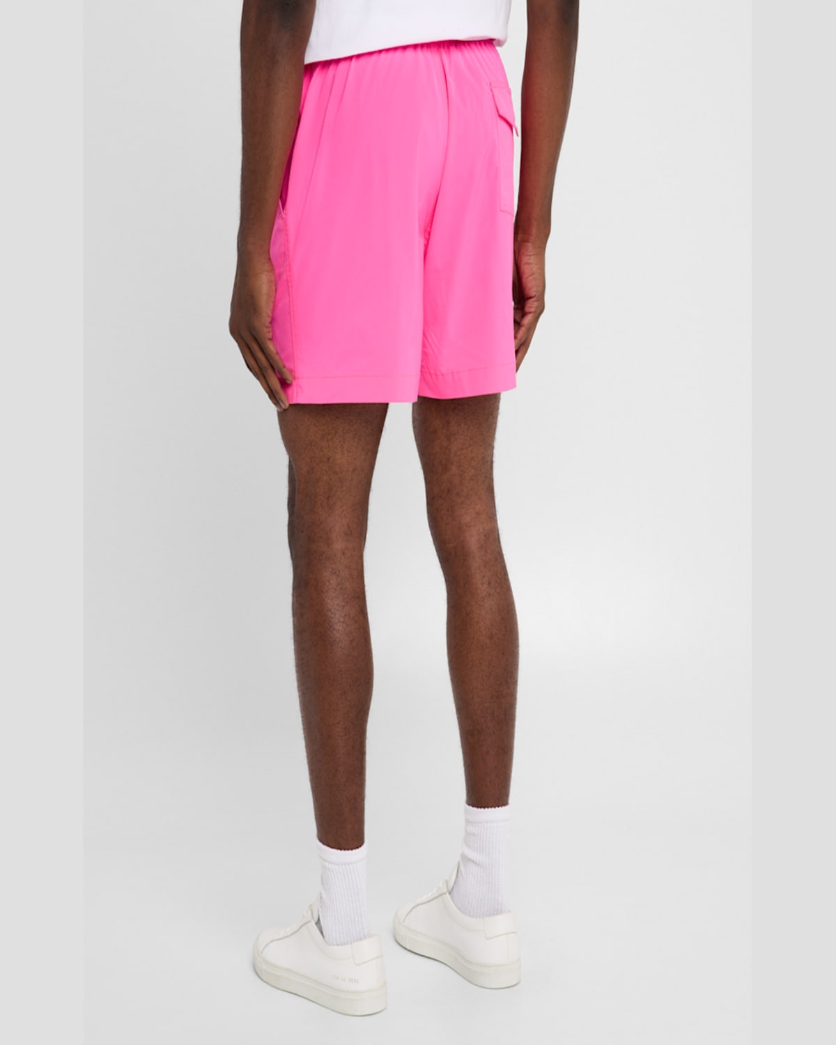 Purple Men's Logo Lettering Swim Shorts In Pink