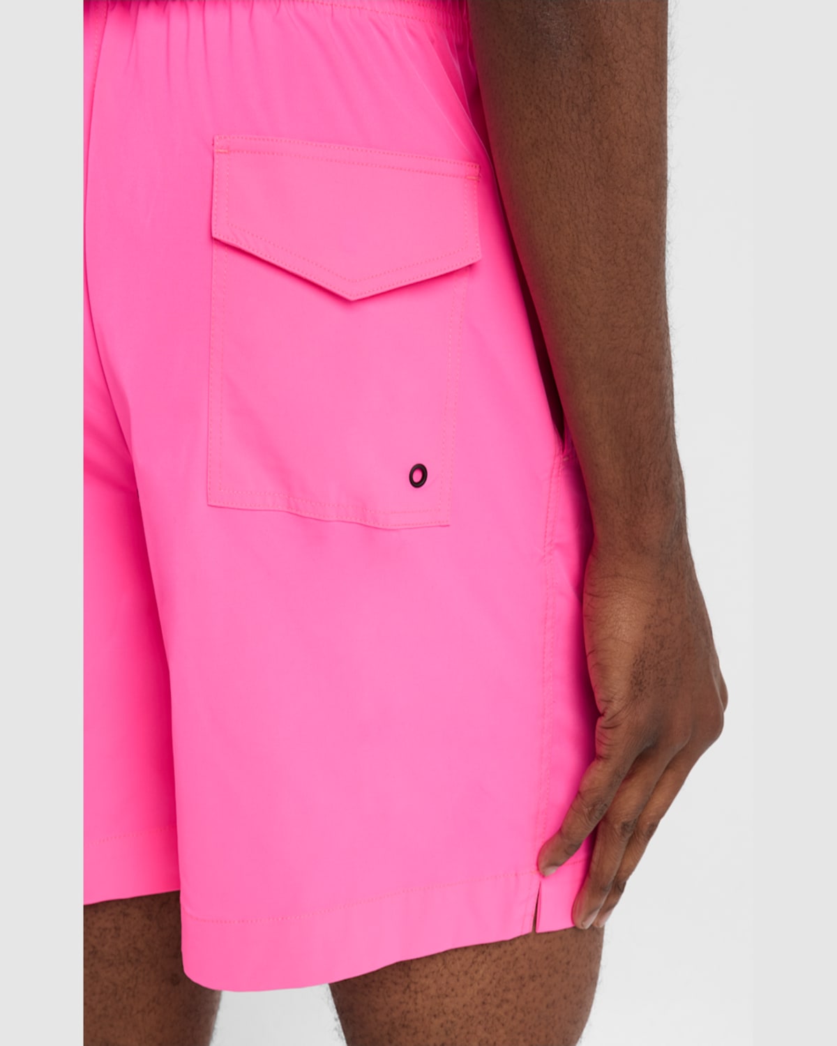 Purple Men's Logo Lettering Swim Shorts In Pink