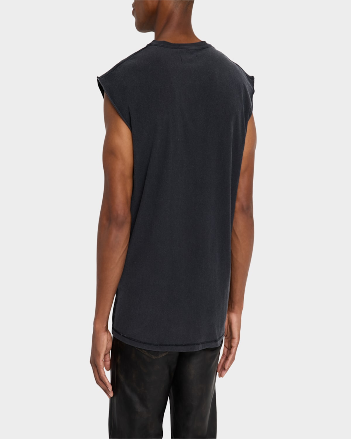 Purple Men's Full Metal Tank Top In Black