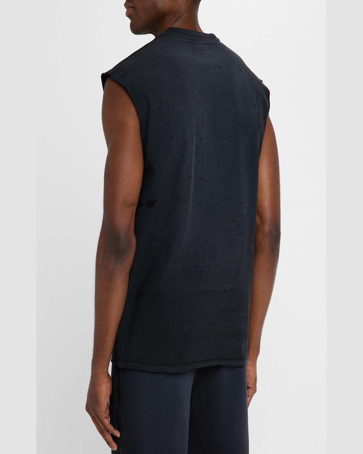 Purple Men's Crackle Logo Tank Top In Black